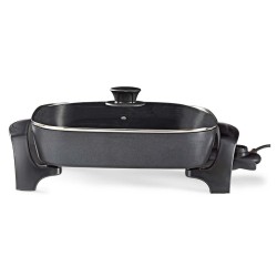 NEDIS elektrická pánev na smažení/ průměr 40 cm/ silné tělo z litého hliníku/ černá