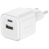 Swissten síťový adaptér 12w 1x usb-c + 1x usb-a bílý