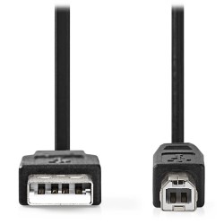 NEDIS kabel USB 2.0/ zástrčka USB-A - zástrčka USB-B/ k tiskárně apod./ černý/ bulk/ 3m