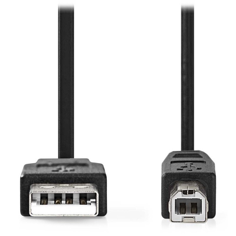 NEDIS kabel USB 2.0/ zástrčka USB-A - zástrčka USB-B/ k tiskárně apod./ černý/ bulk/ 3m