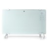 NEDIS Wi-Fi chytré konvekční topné těleso/ termostat/ skleněný přední panel/ IP24/ výkon 2000 W/ bílé