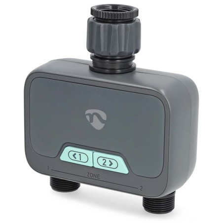 NEDIS chytrý zavlažovací systém/ regulátor průtoku vody/ Bluetooth/ rozsah 3 - 50 °C/ IP54/ Android/ iOS/ šedý