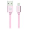 Swissten Datový Kabel Textile Usb / Lightning 2,0 M Růžovo/Zlatý
