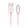 Swissten Datový Kabel Textile Usb / Micro Usb 0,2 M Růžovo/Zlatý