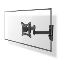 NEDIS nástěnný držák pro LCD a TV/ 13 - 27 "/ nosnost 15 kg/ náklon ± 20°/ otáčení 180°/ kloubový (3 klouby)