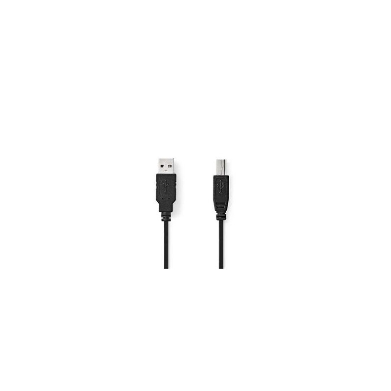 NEDIS kabel USB 2.0/ zástrčka USB-A - zástrčka USB-B/ k tiskárně apod./ černý/ bulk/ 5m