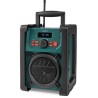 NEDIS digitální pracovní rádio/ stolní/ výkon 15W/ DAB+/ FM/ Bluetooth/ IP65/ napájení z baterie/síťové/ černo-zelené