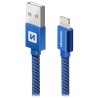 Swissten Datový Kabel Textile Usb / Lightning 2,0 M Modrý