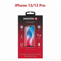 Swissten sklo Full glue, Color Frame, Case Friendly Apple iPhone 13/13 PRO černé