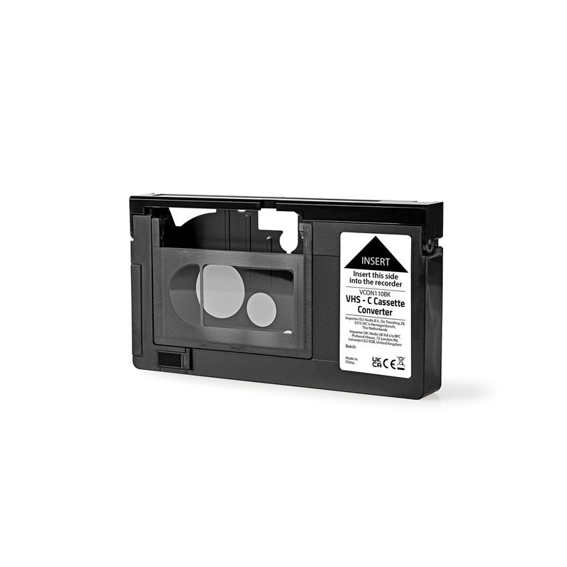 NEDIS kazetový adaptér VHS-C na VHS/ Plug and play/ černý