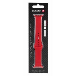 Swissten řemínek pro apple watch silikonový 38 / 40 / 41 mm červený