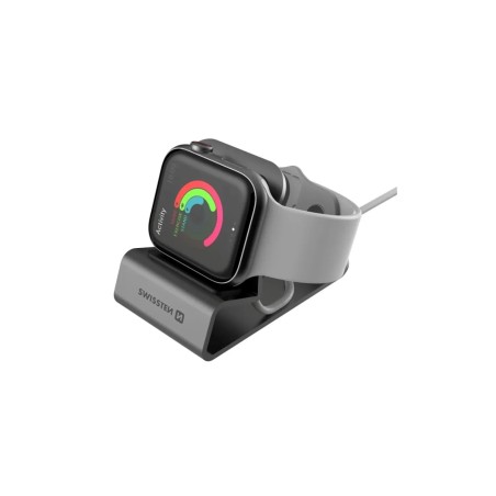 Swissten hliníkový stojánek pro apple watch šedý