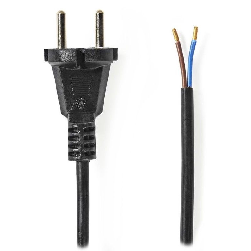 NEDIS napájecí kabel k vysavači/ CEE 7/17/ 250 V AC/ PVC/ černý/ bulk/ 10m
