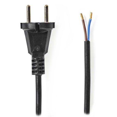 NEDIS napájecí kabel k vysavači/ CEE 7/17/ 250 V AC/ PVC/ černý/ bulk/ 10m