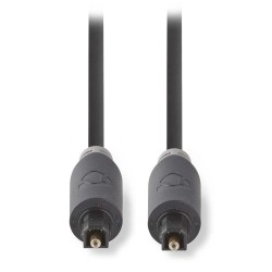 NEDIS optický audiokabel/ TosLink zástrčka - TosLink zástrčka / antracit/ box/ 2m