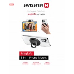 Swissten 3in1 magstick iphone mount black (kompatibilní s magsafe)