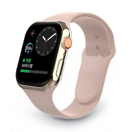 Swissten řemínek pro apple watch silikonový 38 / 40 / 41 mm pískově růžový
