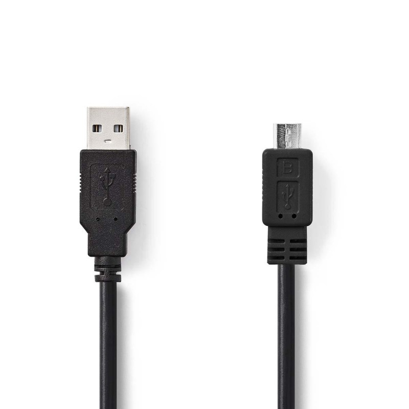NEDIS kabel USB 2.0/ zástrčka USB-A - zástrčka micro-B/ černý/ box/ 3m