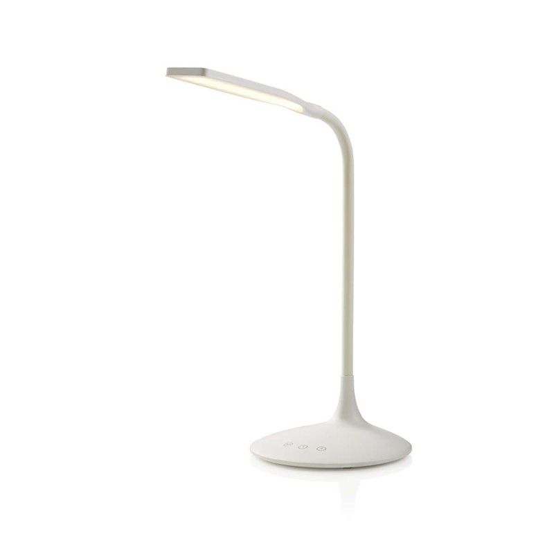 NEDIS LED lampička/ dobíjecí/ 5VDC/ dotykové funkce/ přirozená, studená, teplá bílá/ stmívatelná/ 250 lm/ bílá