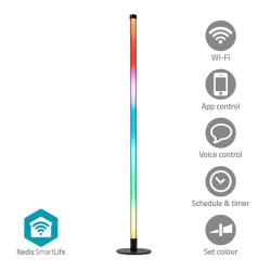 NEDIS Wi-Fi chytré světlo Mood light/ Tube/ 180 lm/ RGBIC/ teplá až studená bílá/ 2700 - 6500 K/ 10 W/ kov / silikon