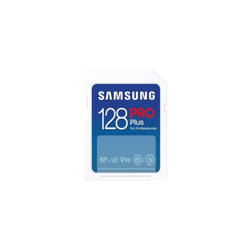 SAMSUNG PRO Plus SDXC 128GB + USB Adaptér / CL10 UHS-I U3 / V30
