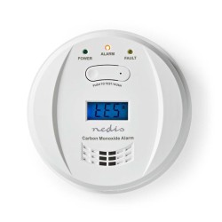 NEDIS detektor oxidu uhelnatého/ EN 50291/ hlasitost 85 dB/ 2x AA/ životnost až 5 let/ bílý