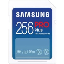 SAMSUNG PRO Plus SDXC 256GB + USB Adaptér / CL10 UHS-I U3 / V30