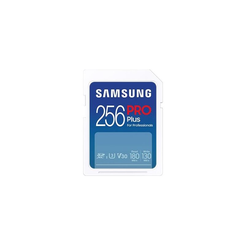 SAMSUNG PRO Plus SDXC 256GB + USB Adaptér / CL10 UHS-I U3 / V30