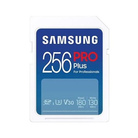 SAMSUNG PRO Plus SDXC 256GB + USB Adaptér / CL10 UHS-I U3 / V30