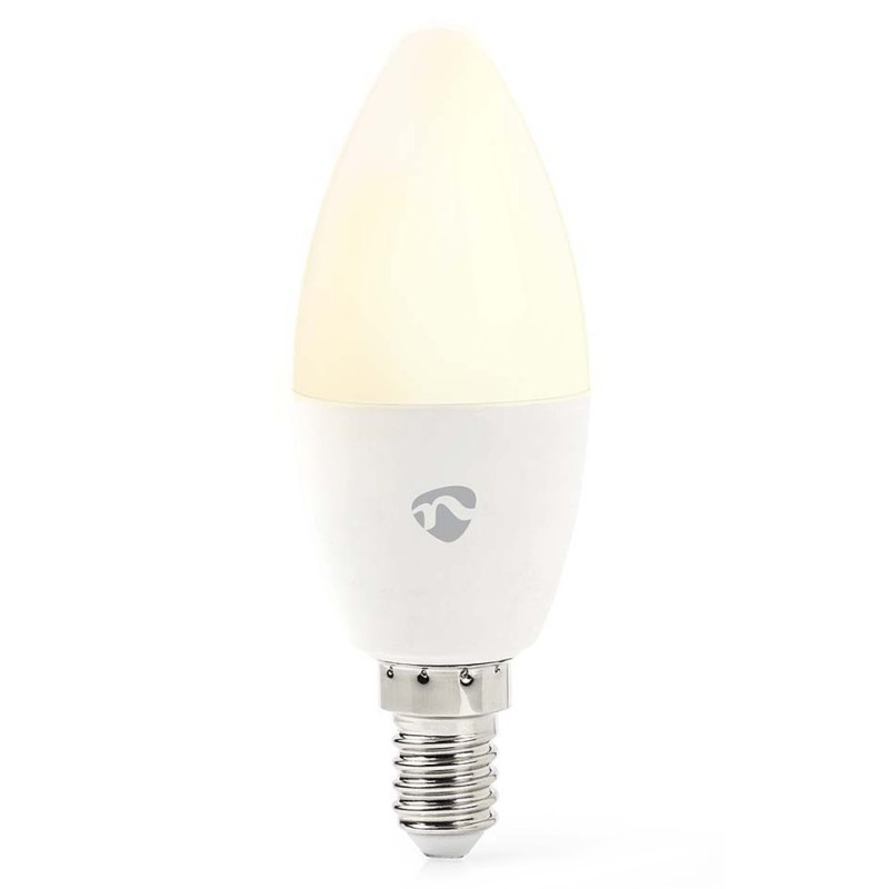 NEDIS Wi-Fi chytrá LED žárovka/ E14/ svíčka/ 4,9W/ 230V/ 470lm/ teplá až studená bílá/ 2700 - 6500K/ RGB/ stmívatelná
