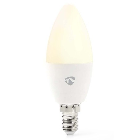 NEDIS Wi-Fi chytrá LED žárovka/ E14/ svíčka/ 4,9W/ 230V/ 470lm/ teplá až studená bílá/ 2700 - 6500K/ RGB/ stmívatelná