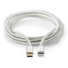 NEDIS PROFIGOLD Lightning/USB 2.0 kabel/ Apple Lightning 8pinový - USB-C zástrčka/ nylon/ stříbrný/ BOX/ 1m