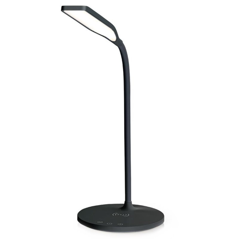 NEDIS LED lampička/ Qi nabíjení/ 15 W/ 100-240V/ přirozená, studená, teplá bílá/ stmívatelná/ 350lm/ 2700 - 6500K/ černá