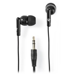 NEDIS kabelová sluchátka/ do uší/ 3,5 mm jack/ kabel 1,20 m/ černá