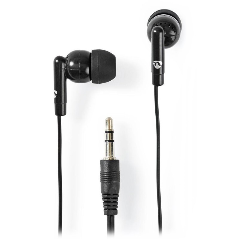 NEDIS kabelová sluchátka/ do uší/ 3,5 mm jack/ kabel 1,20 m/ černá