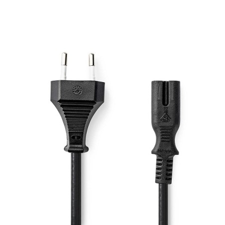 NEDIS napájecí kabel 230V pro adaptéry/ přípojný/ Euro zástrčka/ konektor IEC-320-C7/ dvoulinka/ černý/ bulk/ 3m