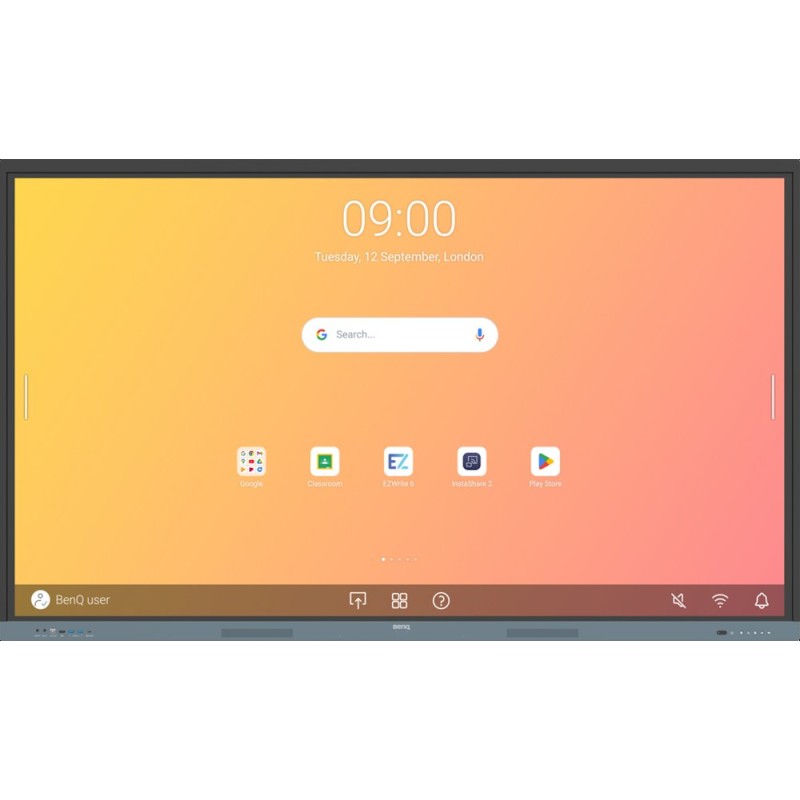 BENQ dotykový panel 65" RE6504/ UHD 4K/8GB I 128GB /provoz 18/7/ HDMI/DP/ USB-C/LAN/ Android 14/40 dotykových bodů