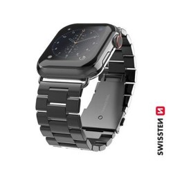 Swissten řemínek pro apple watch kovový 38 / 40 / 41 mm černý