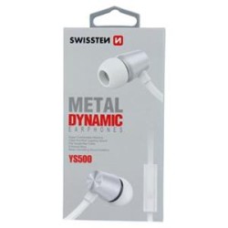Swissten Sluchátka Earbuds Dynamic Ys500 Stříbrno/Bílé