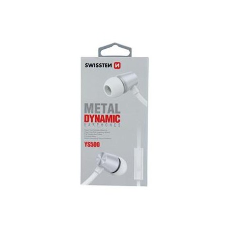 Swissten Sluchátka Earbuds Dynamic Ys500 Stříbrno/Bílé