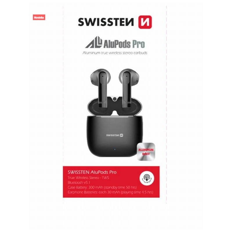 Swissten bluetooth tws sluchátka alupods pro
