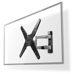 NEDIS nástěnný TV držák/ 23 - 55"/ nosnost 30 kg/ náklon 20°/ otočný 0 - 180°/ Full Motion/ ocel/ černý TVWM5530BK