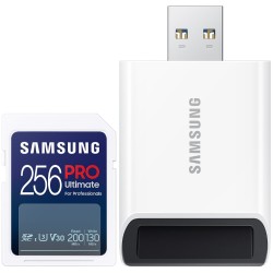 SAMSUNG PRO Ultimate SDXC 256GB + USB Adaptér / CL10 USH-I U3 / V30