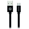 Swissten Datový Kabel Textile Usb / Micro Usb 2,0 M Černý