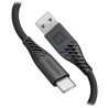 Swissten datový kabel soft silicone usb / usb-c 0,4 m černý