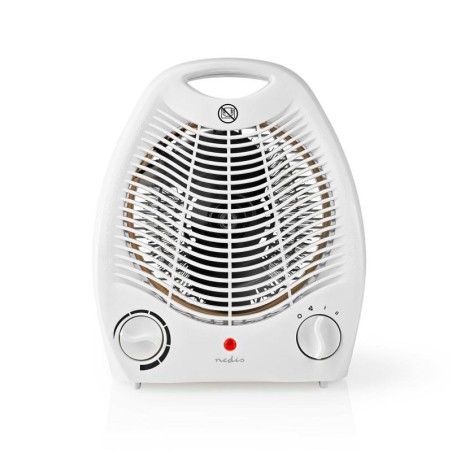 NEDIS horkovzdušný ventilátor/ termostat/ spotřeba 2000 W/ 2 tepelné režimy/ ochrana proti převrácení/ bílý