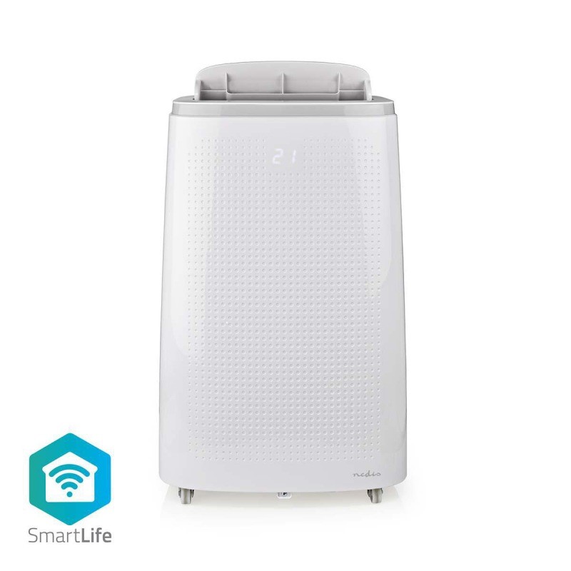 NEDIS Wi-Fi chytrá klimatizace/ 16000 BTU/ 140 m3/ odvlhčování/ 3 rychlosti/ 65 dB/ Android/ iOS/ bílá