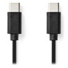 NEDIS kabel USB 2.0/ zástrčka USB-C - zástrčka USB-C/ černý/ bulk/ 1m