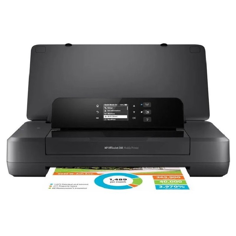 HP Officejet 200 Mobile Printer (A4, 10 ppm, USB, Wi-Fi)
