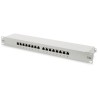 DIGITUS Patch panel,CAT5E,19",16xSTP RJ45,béžová